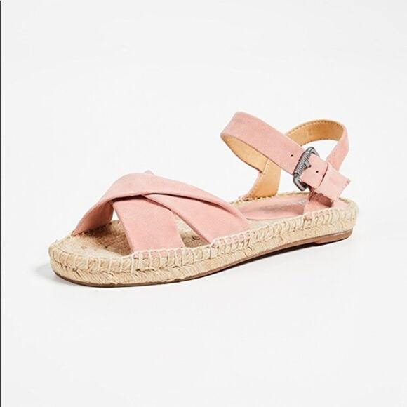 Splendid Pink Blush Suede Espadrille Sandals with Jute Detail - Picture 11 of 12